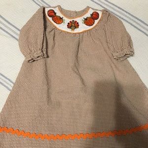 Adorable Thanksgiving smocked dress